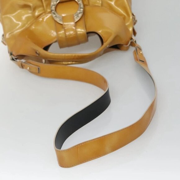 BVLGARI Chandra Hand Bag Enamel 2way Yellow Gold Auth 125921 - Picture 8 of 16